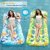 Jasonwell 2-Pack Inflatable Pool Float Loungers for Adults, 71"x31", Blue & Beige, Perfect for Sun Tanning & Water Fun at Pools, Lakes & Beaches - 2 of 4