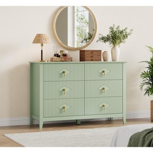 Dresser for Bedroom with 6 Drawers, 48" Wide Modern Chest of Drawers with Metal Handle - 1 of 4