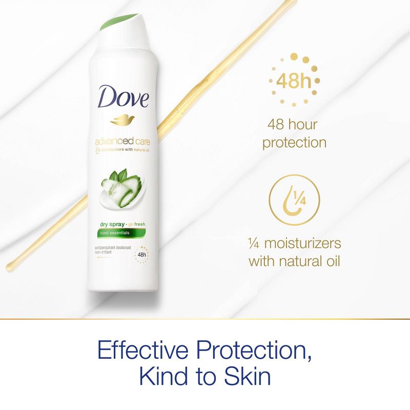 Dove Beauty go Fresh Cool Essentials 48-Hour Antiperspirant &#38; Deodorant Spray Twin Pack - 3.8oz/2ct, 5 of 10