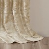 ChicFurnit Curtain Panel Jacquard Lined Total Blackout for Privacy and Noise Reduction, Gold, 84"*50"*0.13" - 4 of 4