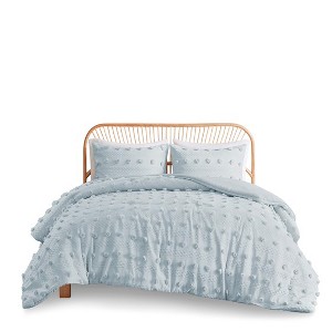 Gulches Twin Twin XL White Clip Jacquard 2 Piece Comforter Set - 1 of 4