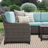 Leisure Made Mitchell 5pc Wicker Sectional in Spa Blue Fabric - 3 of 4