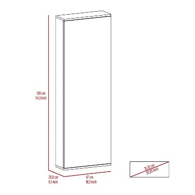 Leto Black Wengue Wall Mounted Shoe Rack with Mirror