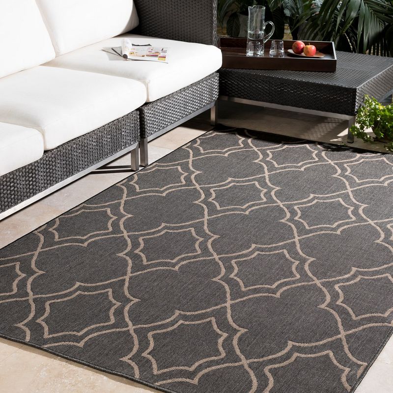 Mark & Day Liam Woven Indoor and Outdoor Area Rugs Black, 2 of 9