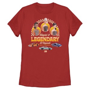 Womens Mattel Hot Wheels and Barbie Keeping It Legendary T Shirt - 1 of 4
