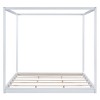 NicBex Twin Size Wooden Canopy Bed, Modern Platform Bed Frame with Fence for Boy and Girl, Easy Assembly - 3 of 4