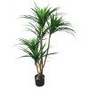 Nature Spring 4.3 ft Artificial Tropical Yucana Tree with Rubber Leaves and Natural Trunk - 2 of 4