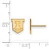 Black Bow Jewelry 14k Yellow Gold Plated Sterling Silver Illinois Fighting Illini NCAA Post Earrings - 2 of 3