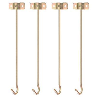 Unique Bargains Carbon Steel Easy to Install Ceiling Hooks and Hangers Gold