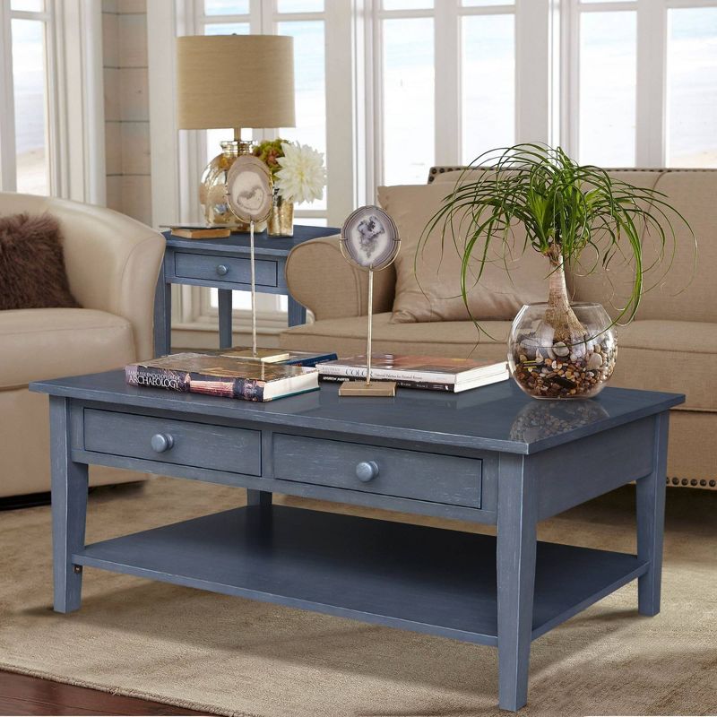 Spencer Coffee Table Antique Washed Heather Gray - International Concepts, 3 of 12