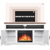 Kismile 60" Electric Fireplace TV Stand with Storage Cabinets, Electric Fireplace with Mantel with Remote Control Feature 750w/1500w Settings - 3 of 4