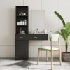 FONTOI Vanity Table with Round Mirror, Dressing Table with Multi-layer Storage for Bedroom, Black, 13.19"*66.93"*39.76" - 4 of 4
