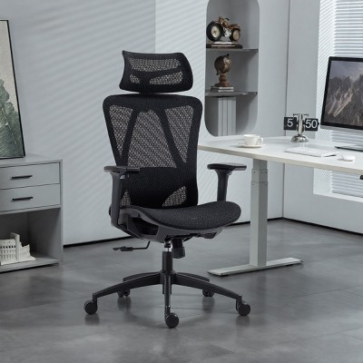 High Back Mesh Office Chair with 3D Adjustable Armrests, Ergonomic Desk Chair with Breathable Mesh for Home or Office - Cuddlewood