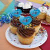 Delaware State University Primary Logo Heart Love Cupcake Picks Toppers Decoration Set of 6 - 4 of 4