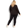 Avenue Women's Plus Size Hi Lo Sweat Top - 3 of 4