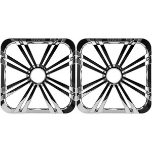 Kicker (2) 11L712GLCR 12-inch (30cm) Square Subwoofer Grille for 11S12L7,LED, Chrome Bundle - 1 of 4