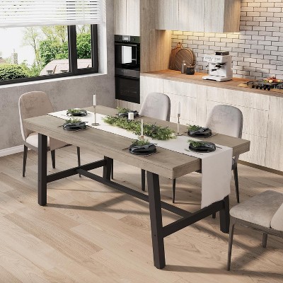 GAOMON Industrial Dining Table for 4-6 People