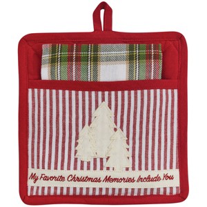 Park Designs Tree Farm Pocket Potholder Set - 1 of 4