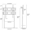 Artloge Wall TV Stand Free Standing Mount Stand Universal White Mount with Height Adjustable Bracket for 32-65" or 32-100" Plasma Screen,LED,LCD,OLED - 3 of 4