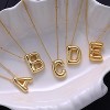 Bubble Gold Letter Necklace, 14k Gold Plated Balloon Initial Pendant, Dainty Chunky Custom Name Necklace for Women - 3 of 4