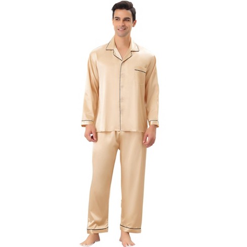 Silk Pajama Shirt for Man in Brown