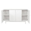 Modern Sideboard Decorative Storage Cabinet, CENGHU Wooden Conle Table Coffee Bar Cabinet with 4-Door Intaglio for Living Room, Kitchen, Bedroom - 4 of 4