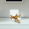 HomeRoots 6" Yellow and Brown Metal Hand Painted 1941's P-40 Fighter Model Airplane - 2 of 4