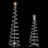 Northlight Set of 2 Lighted Clear Outdoor Spiral Christmas Cone Trees 4', 6' - 2 of 4