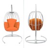 DSVIMOY Hanging Egg Chair with Stand, Hammock Swing Chair with Hanging Kit, Orange, 73.6"*47.2"*43.3" - 4 of 4