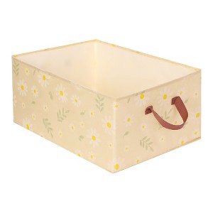 Unique Bargains Fabric Collapsible Printed Storage Bins with Handles - 1 of 4