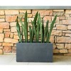 Rosemead Home & Garden, Inc. 12" x 23" Rectangular Kante Lightweight Modern Outdoor Planter Charcoal - 3 of 3
