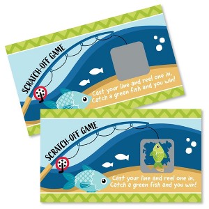 Big Dot of Happiness Let's Go Fishing - Fish Themed Birthday Party or Baby Shower Game Scratch Off Cards - 22 Count - 1 of 4