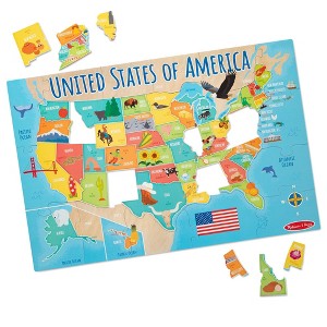 Melissa & Doug USA Map Floor Puzzle - 51pc: Travel Theme