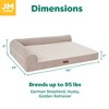 Plush & Grid Cord Orthopedic Deluxe L-Chaise Pet Bed for Dogs and Cats - 2 of 4