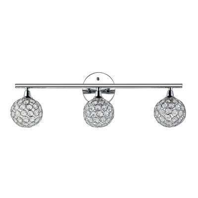 Maeve 8" Chrome and Clear Glass Outdoor Vanity Light