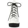 Allegra K Women's Lace Up Chunky Heels Platform Ankle Combat Combat Boots - 3 of 4