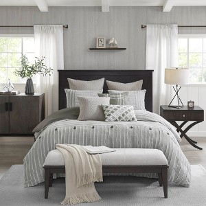 8Pcs Comforter Set, Farmhouse Bedding Set, Cotton Bed Comforter - 1 of 4