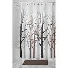 Forest Shower Curtains White/Brown - iDESIGN - image 2 of 4