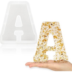 JDICTION 7 Inch Thick Resin Letter Molds A-Z, 3D Capital Alphabet Epoxy Molds For DIY Crafts Cake Toppers Word Signs Party Home Decor - 1 of 4