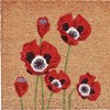 HomeRoots 24" X 36" Natural And Red Coir Floral Outdoor Door Mat - 4 of 4