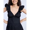 Women's V Neck Flutter Sleeve Tiered Mini Dress | Motherhood Maternity - 4 of 4