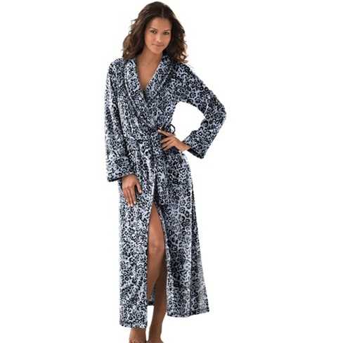 Women's Cozy Fleece Winter Wrap Around Robe, Long Plush Bathrobe