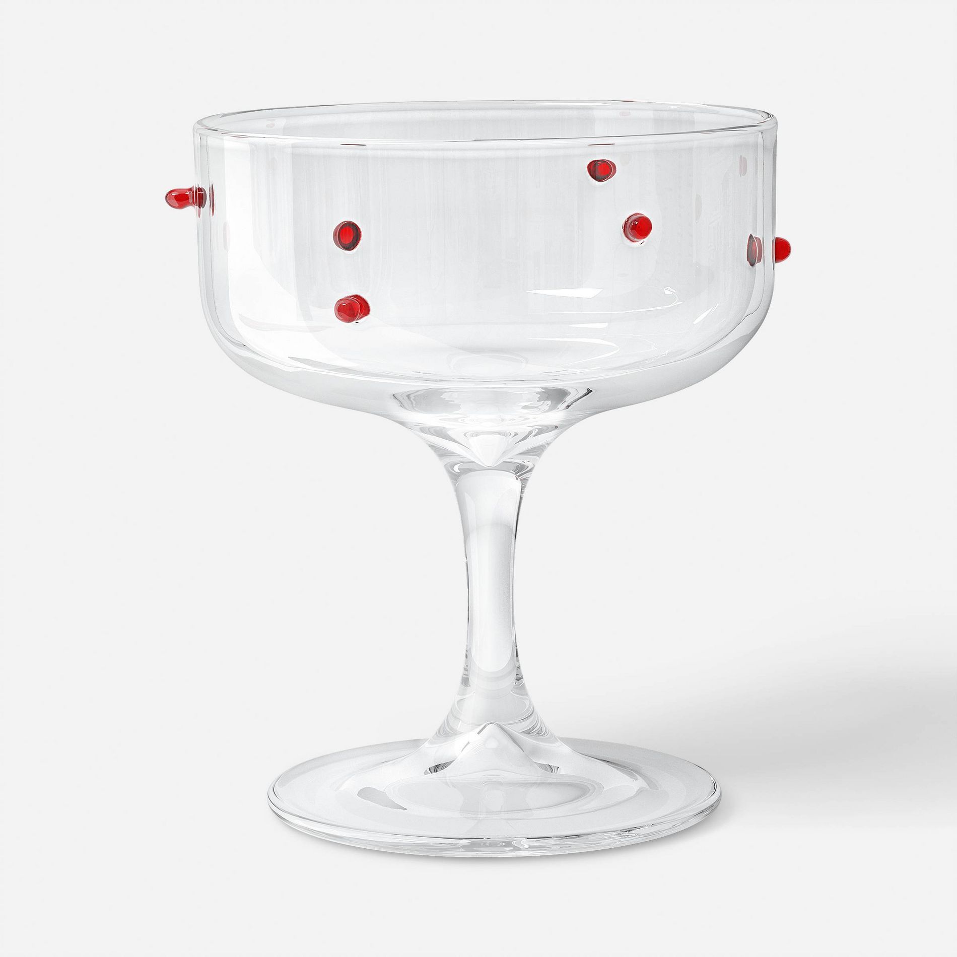 8.5 fl oz Coupe Glass Clear with Red Dots - Threshold™