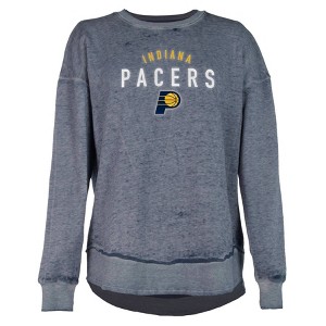 NBA Indiana Pacers Women's Burnout Crew Neck Fleece Sweatshirt - 1 of 4