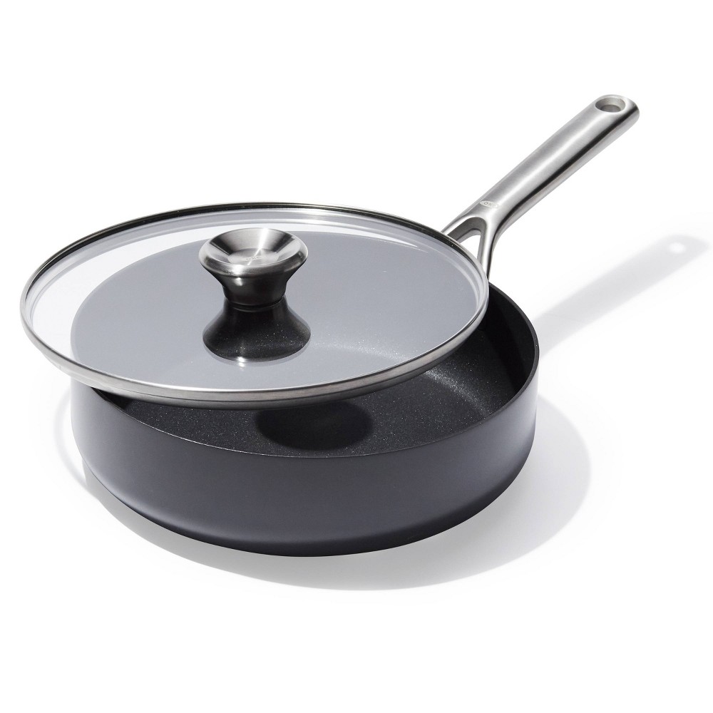 Photos - Pan Oxo 9.5" Ceramic Pro Non-Stick Skillet with Lid Gray 