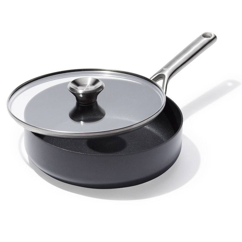 OXO 9.5&#34; Ceramic Pro Non-Stick Skillet with Lid Gray, 1 of 10