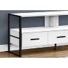 Monarch Specialties Tv Stand 48 Inch Console Media Entertainment Center Storage Drawers Laminate Metal White Black Contemporary Modern - 3 of 4