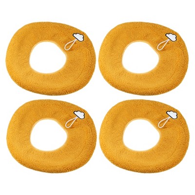 Unique Bargains Stretchable Thicker Toilet Seat Cover Pad Lid with Handle Bathroom Washable Reusable