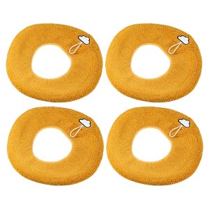 Unique Bargains Stretchable Thicker Toilet Seat Cover Pad Lid with Handle Bathroom Washable Reusable - 1 of 4