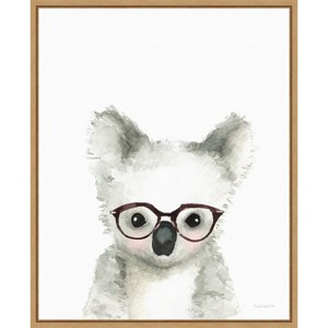 16" x 20" Koala in Glasses by Mercedes Lopez Charro Framed Wall Canvas - Amanti Art: Modern Decor, Animal Lithograph, Polystyrene Frame - 1 of 4